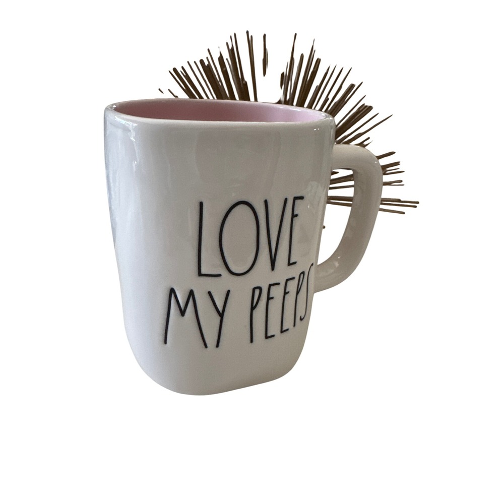 RAE DUNN "LOVE MY PEEPS"‎ MUG - WHITE - NEW